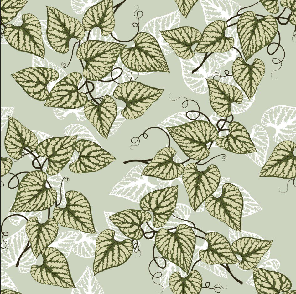 四方连续花型设计psd tif印花格式 素材 植物叶子花朵t6-41