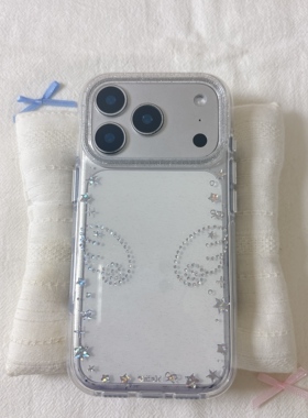 ins围边星星波点翅膀圆边双层适用苹果17promax手机壳iPhone16新款保护套15 /14/13全包硅胶防摔日韩