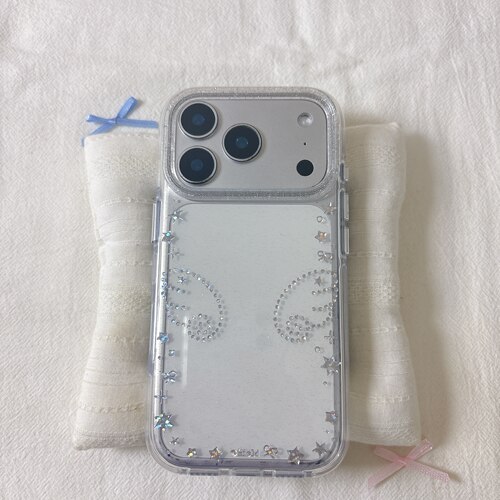 ins围边星星波点翅膀圆边双层适用苹果17promax手机壳iPhone16新款保护套15 /14/13全包硅胶防摔日韩