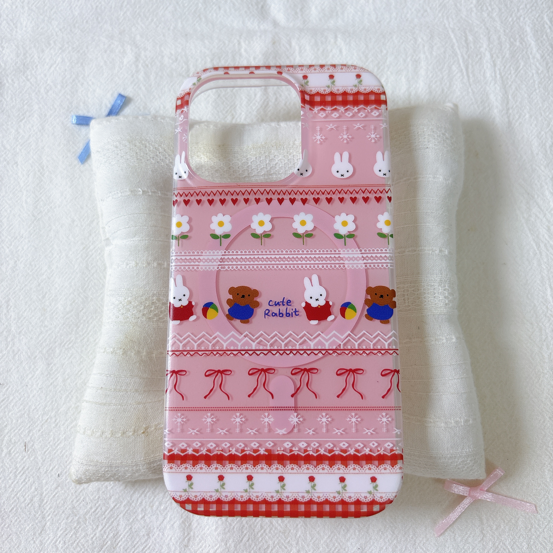 可爱费尔岛米菲兔磁吸双层适用苹果17promax手机壳iPhone16新款保护套15 /14/13全包硅胶防摔日韩