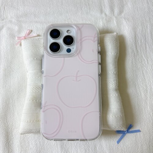 韩风ins粉底线条苹果磨砂圆边双层适用苹果16promax手机壳iPhone15新款保护套14/13全包硅胶防摔日韩小众