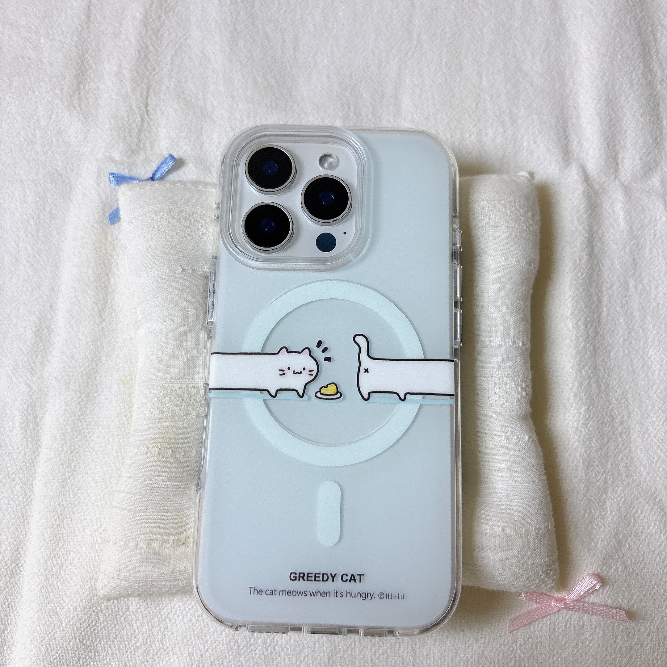 可爱腊肠猫咪磨砂磁吸圆边双层适用苹果16promax手机壳iPhone15新款保护套14/13全包硅胶防摔日韩小众