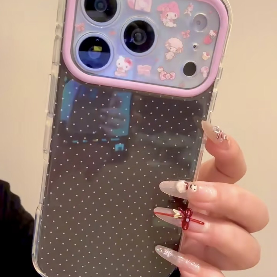 可爱棕底波点美乐蒂圆边双层适用苹果17promax手机壳iPhone16新款保护套15 /14/13全包硅胶防摔日韩,3C数码配件,手机保护套/壳,淘宝优惠券,粉丝福利购,淘宝优惠卷