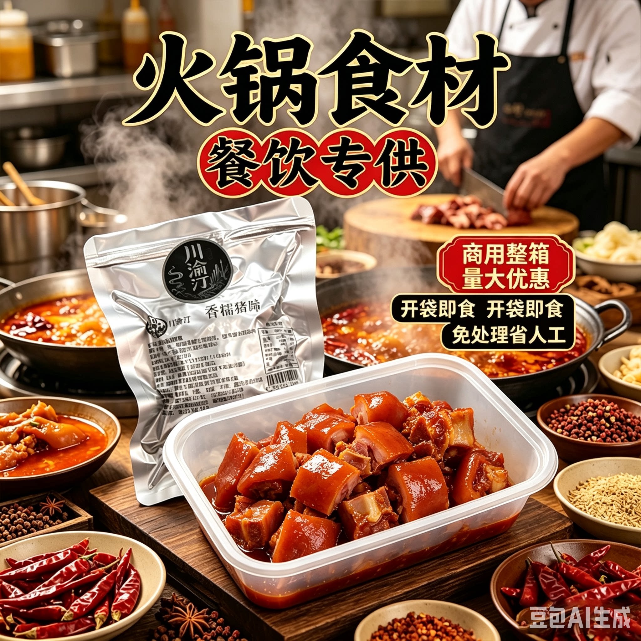 川渝汀烤猪蹄即食卤香预制菜
