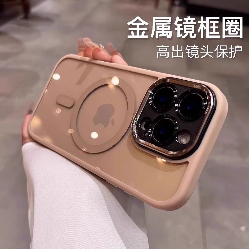 适用苹果16promax手机壳新款透明磁吸iphone16pro金属镜头一体ai按键相机全包16防摔保护套高级感轻奢16plus