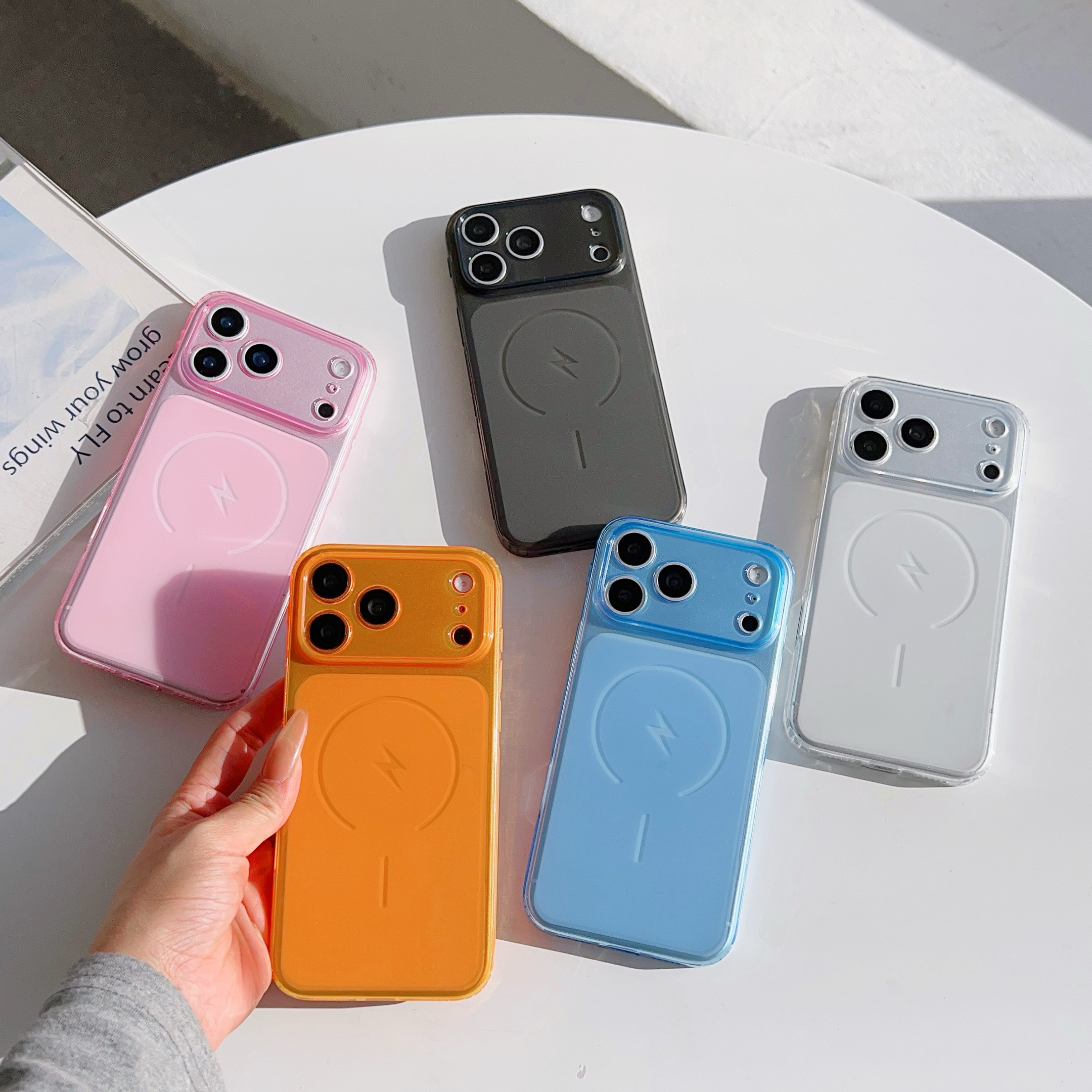 潮流秒变17大视窗透色磨砂磁吸手机壳适用iPhone Xs Xr 11 12 13mini14 15Pro16E全包防摔