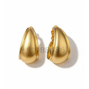 娜扎同款 百搭简约ins耳饰气质港风夸张 Vintage复古金色耳夹女新品