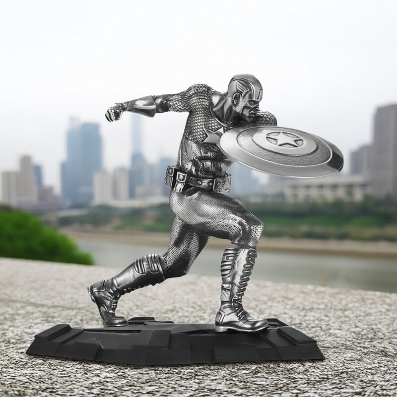 野兽王国雪兰莪漫威复仇者联盟 美国队长 雕像周边摆件潮玩礼物