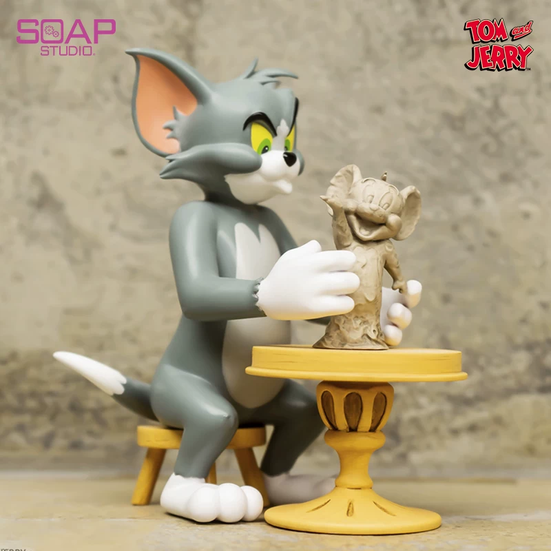 SOAPSTUDIO cat and mouse animation genuine authorized mud sculpture statue