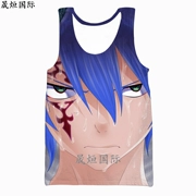 Anime tail tail 3D in kỹ thuật số thể thao giản dị vest mùa hè mồ hôi vest nam và nữ với cùng một đoạn - Lót