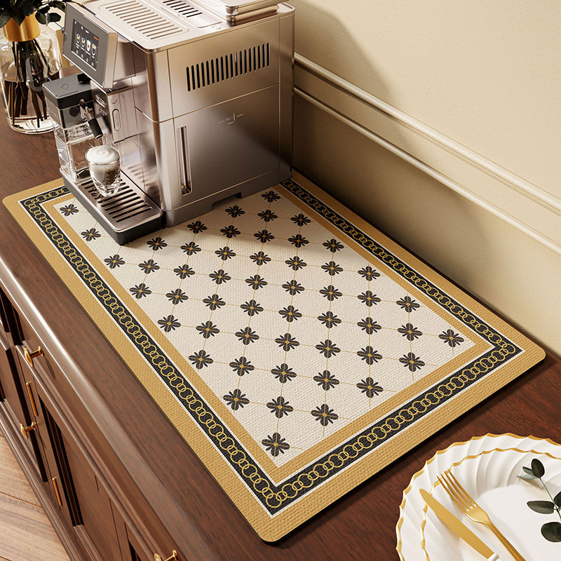 咖啡机沥水垫厨房台面垫子硅藻泥吸水软垫防滑免洗隔热洗漱台杯垫