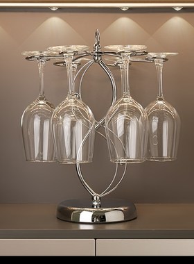 铁艺红酒杯架酒柜摆件家居饰品高脚杯倒挂餐厅酒柜装饰品置物架子