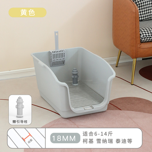 狗狗厕所中小型犬高围栏不锈钢狗砂盆防踩屎大小便神器博美柯基