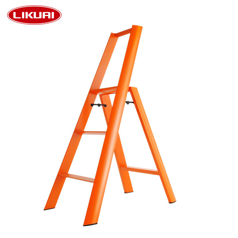 长谷川梯子家用折叠加厚人字梯室内书架梯多功能折叠梯铝合金