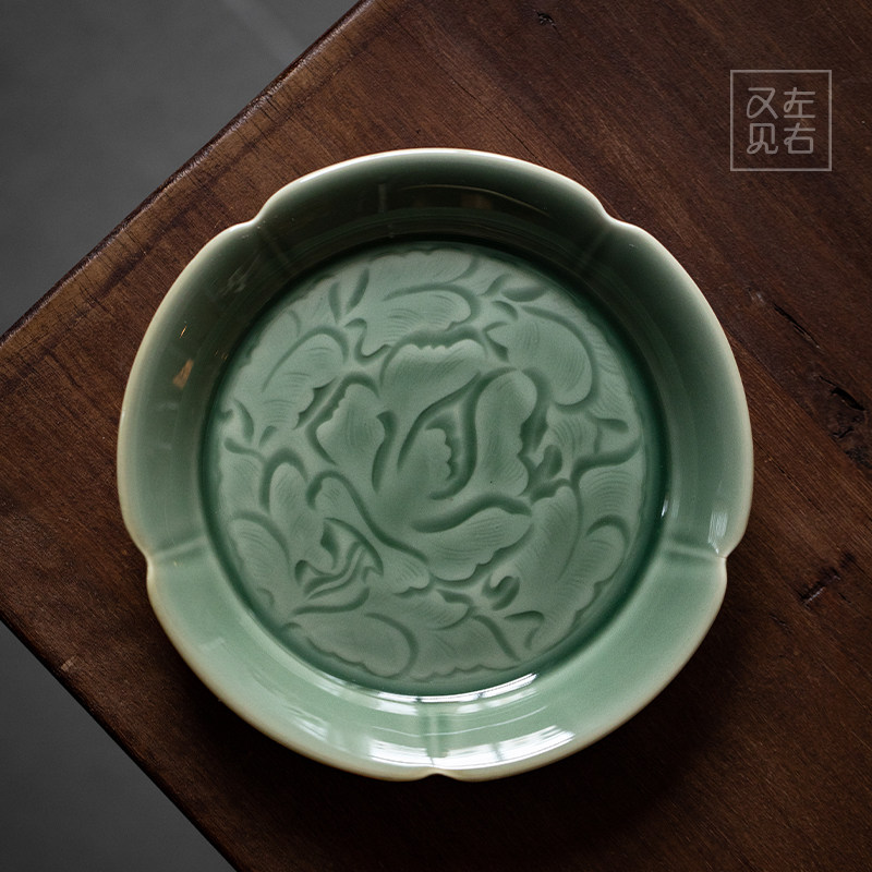 青瓷果盘日式陶瓷手工餐盘点心盘托盘干泡茶盘壶承茶台茶道零配|ruв категории посуда, посуда, фрукты бассейна/компот/корзина - от Buy2taobao.com для оказания профессиональной услуги покупки агента Taobao