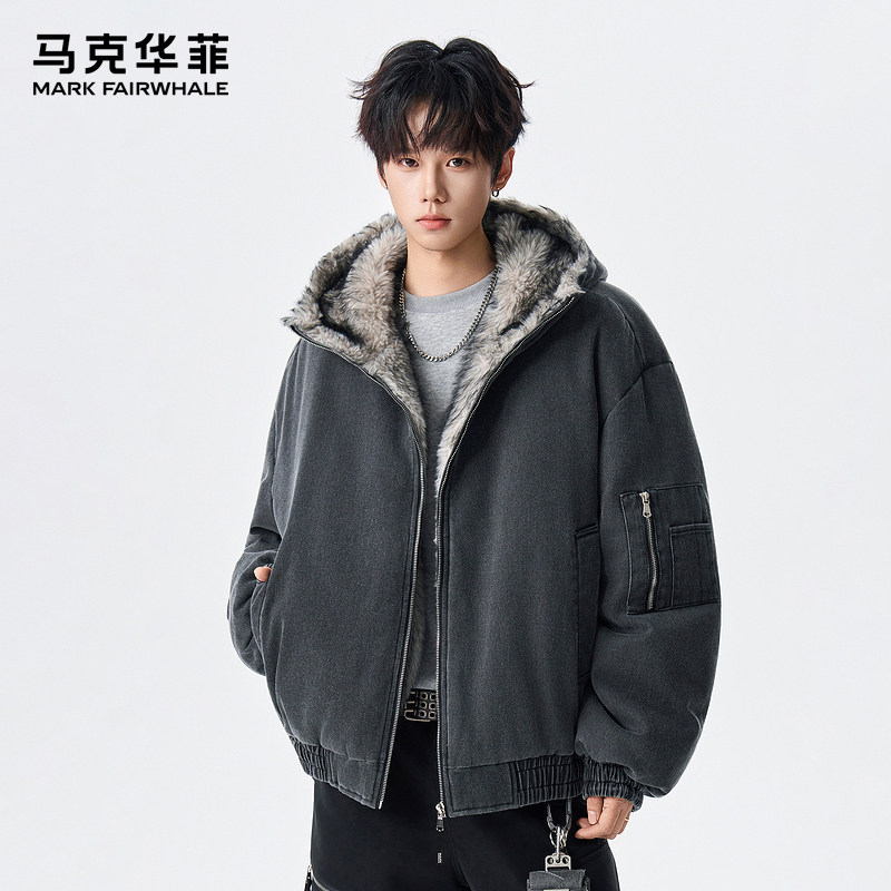 马克华菲男士短款羽绒服保暖外套