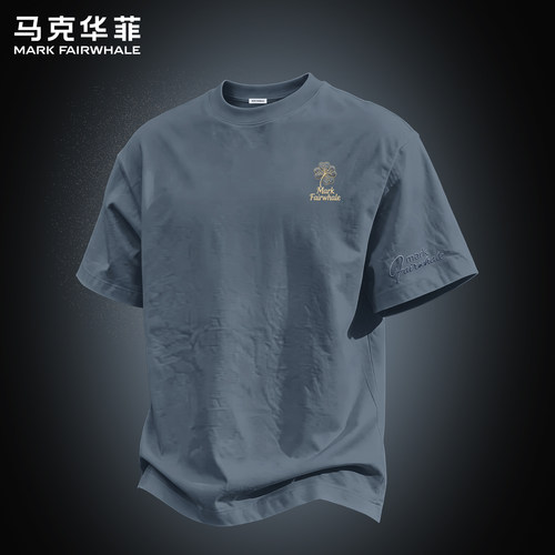马克华菲专版纯棉宽松印花T恤