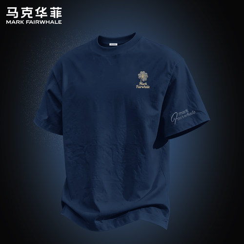 马克华菲专版纯棉宽松印花T恤