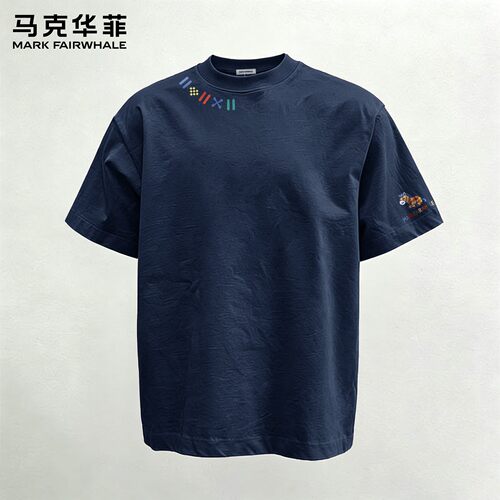 马克华菲潮牌双纱纯棉男士T恤