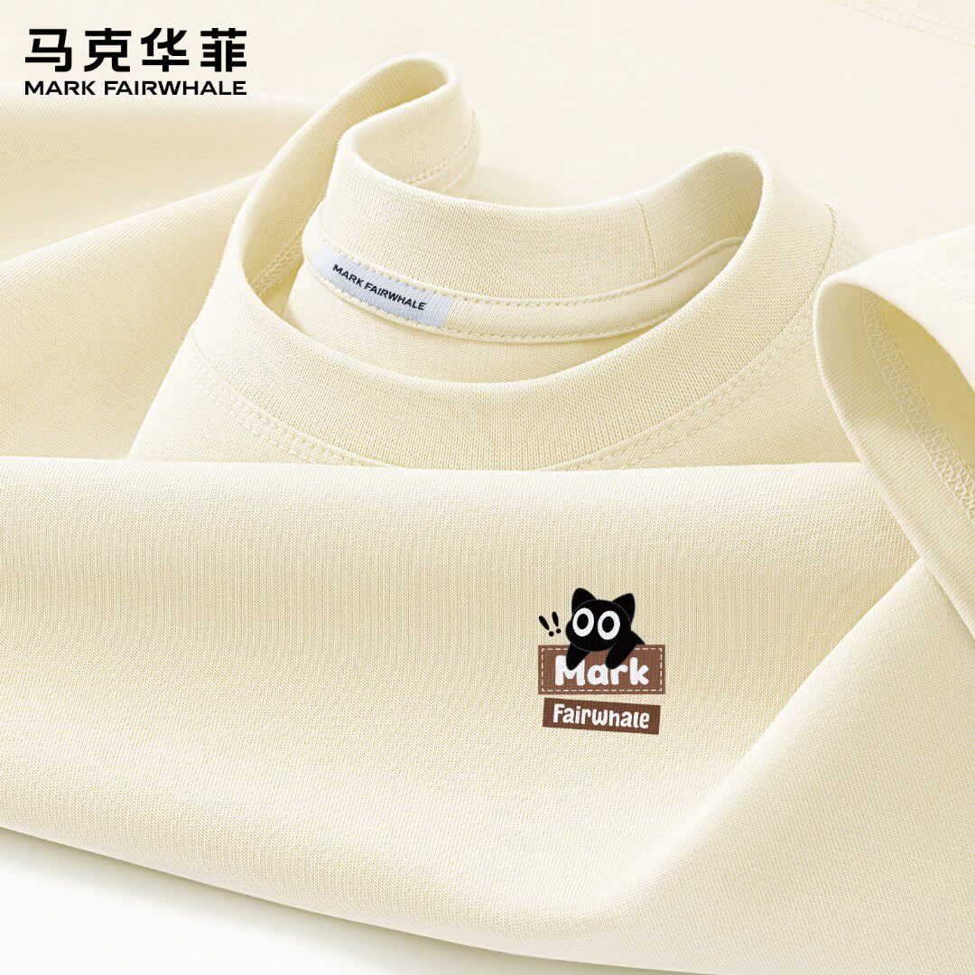 马克华菲2026新款男士纯棉长袖T恤百搭上衣男款春季休闲印花衣服