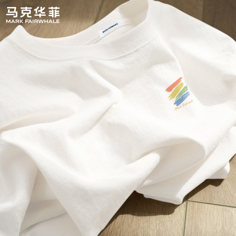 马克华菲重磅短袖T恤男款2026新款夏季纯棉印花休闲男装潮牌上衣