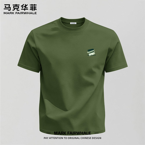 马克华菲夏季宽松纯棉短袖T恤