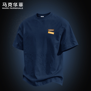 马克华菲专版纯棉宽松印花T恤男