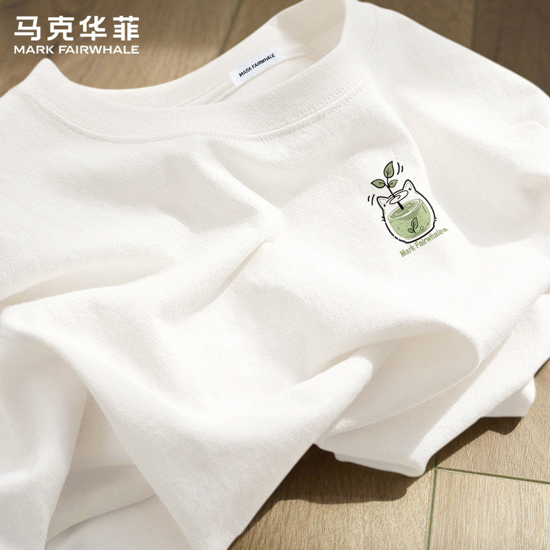 马克华菲重磅纯棉短袖t恤男款2026新款夏季印花青年上衣男士穿搭