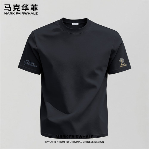 马克华菲专版纯棉宽松印花T恤