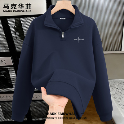 马克华菲半拉链男士宽松卫衣