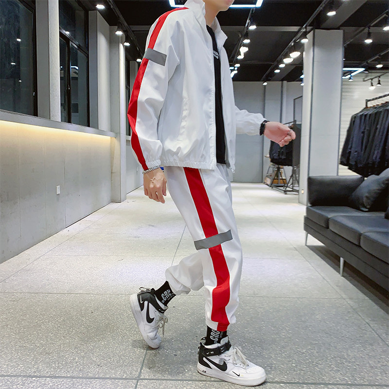 男士2025春季新款卫衣休闲连帽衣服春秋款潮流运动服套装嘻哈外套图片
