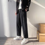 高品质直播得物男士薄款冰丝运动裤夏季百搭条纹潮流休闲长裤子，女装休闲裤，星座1712-3