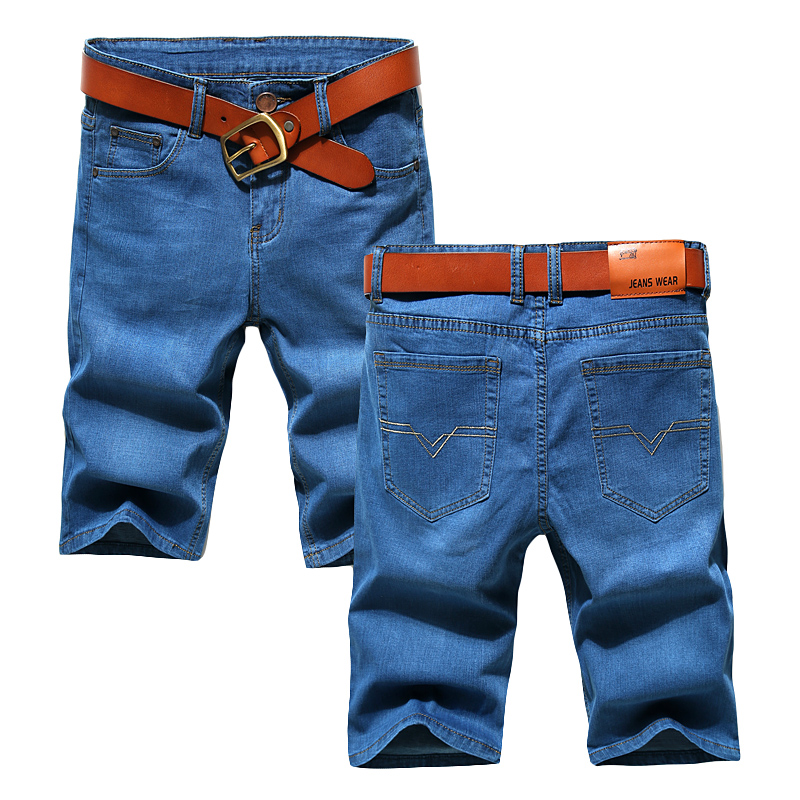 薄款牛仔裤男直筒马裤7分裤子男士牛仔短裤男夏季七分裤休闲中裤，男装牛仔裤，星座1712-3