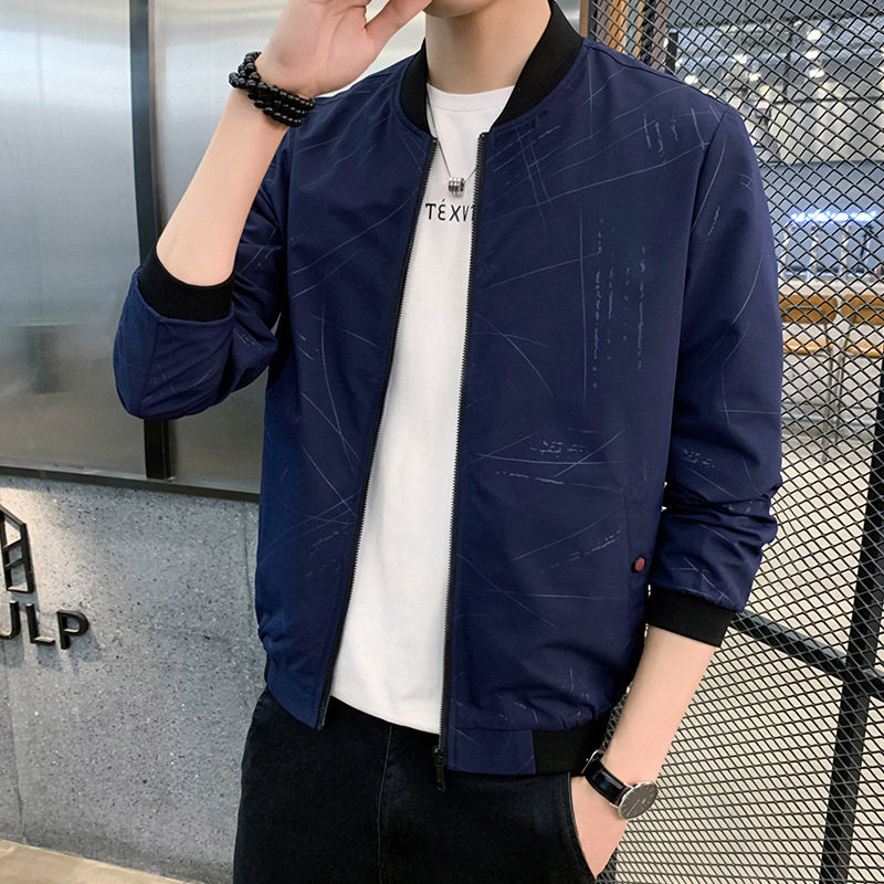 外套男春秋季成熟稳重潮流百搭男士秋装上衣秋冬休闲夹克立领,男装夹克,星座1712-3