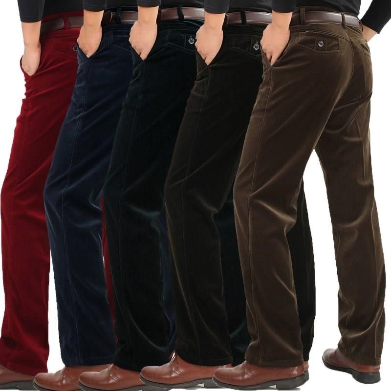 春秋男士休闲条绒裤 中老年人灯心绒长裤子 厚款加肥加大松紧长裤|ruв категории Мужская одежда, брюки - от Buy2taobao.com для оказания профессиональной услуги покупки агента Taobao