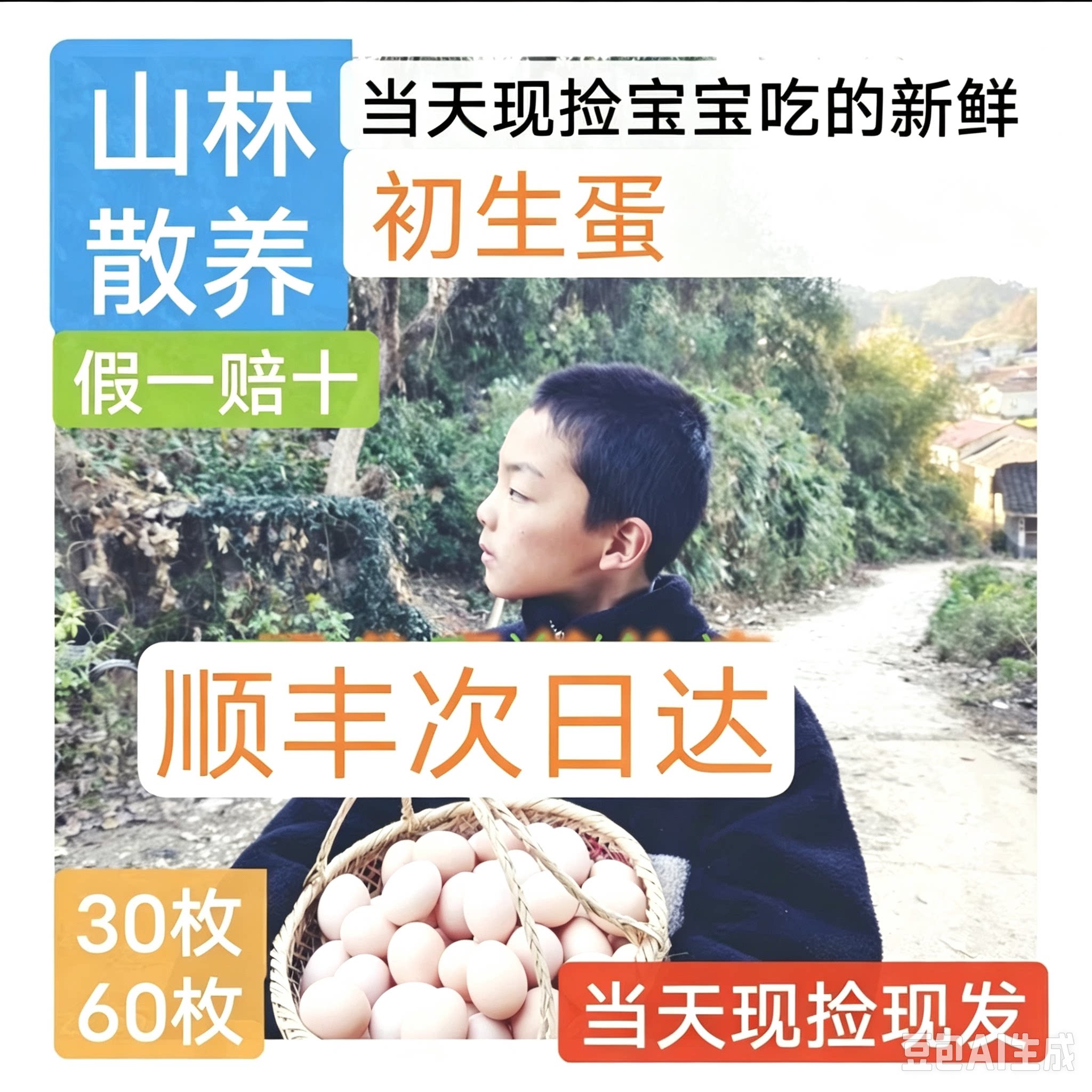 散养正宗九华山富硒初生蛋宝宝放心蛋顺丰包邮30-40克/枚