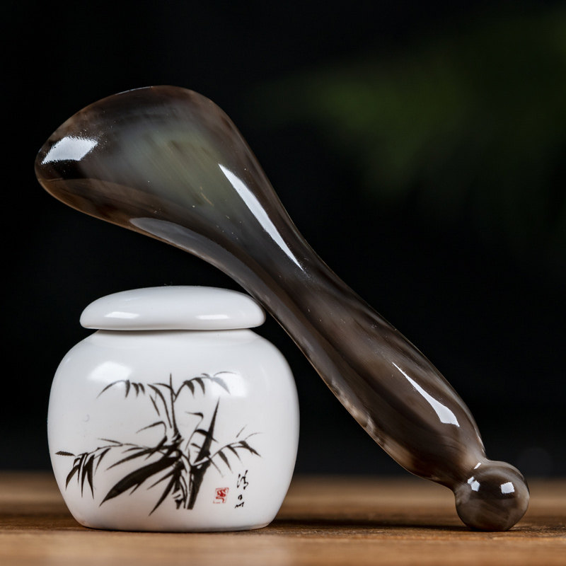 天然整角白水黑金刚按摩穴位棒面部刮痧板脸部拨筋眼部眼霜导入棒