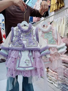 清宫紫色格格服女童古风连衣裙2025新款中国风千金公主裙汉服裙子