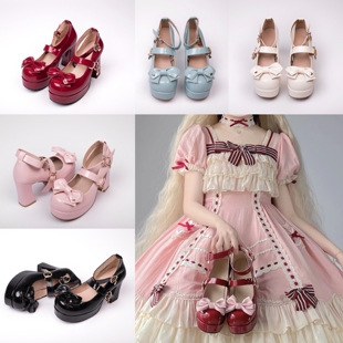 【定金页面】预约糖果罐Lolita高跟鞋漆皮-君影草少女