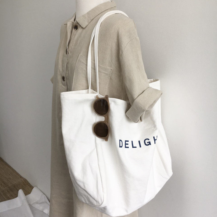 韩国ins慵懒风帆布包女单肩包大包文艺学生百搭手提大容量购物包