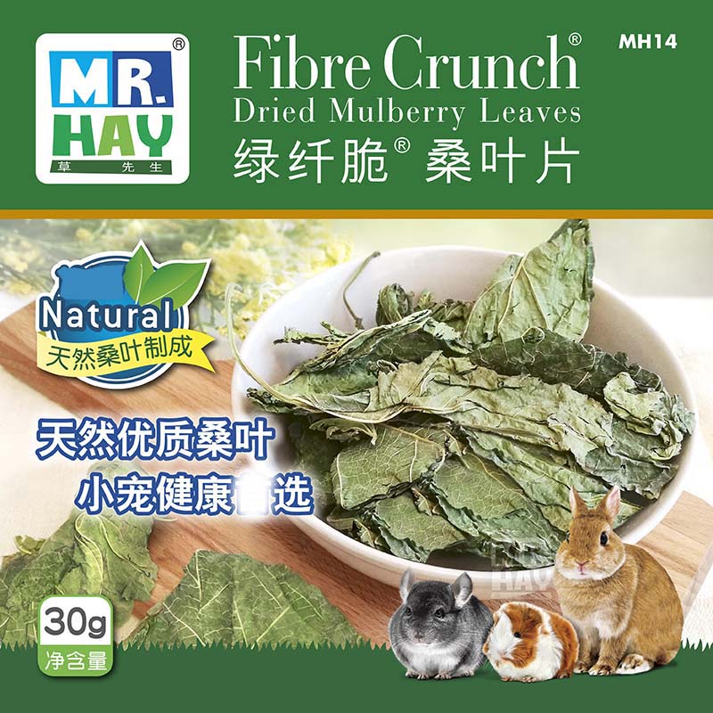 兔兔窝 MR.HAY草先生 绿纤脆桑叶片30g 兔兔干草小宠豚鼠龙猫零食