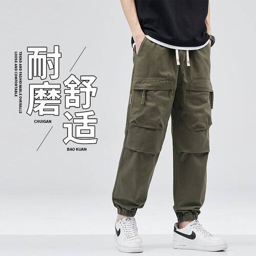 2026春夏秋四季新款欧美日工装纯棉显高直筒运动休闲裤男潮pants