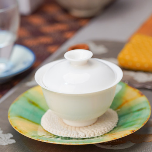 三才盖碗/圆肚利于茶叶舒展