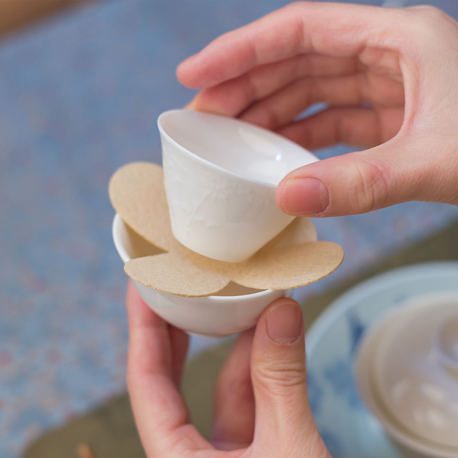 韶灵素心【光凝】茶杯垫(10片装) 毛毡茶杯隔垫防刮擦 直径9.5cm,餐饮具,茶道/零配,淘宝优惠券,粉丝福利购,淘宝优惠卷