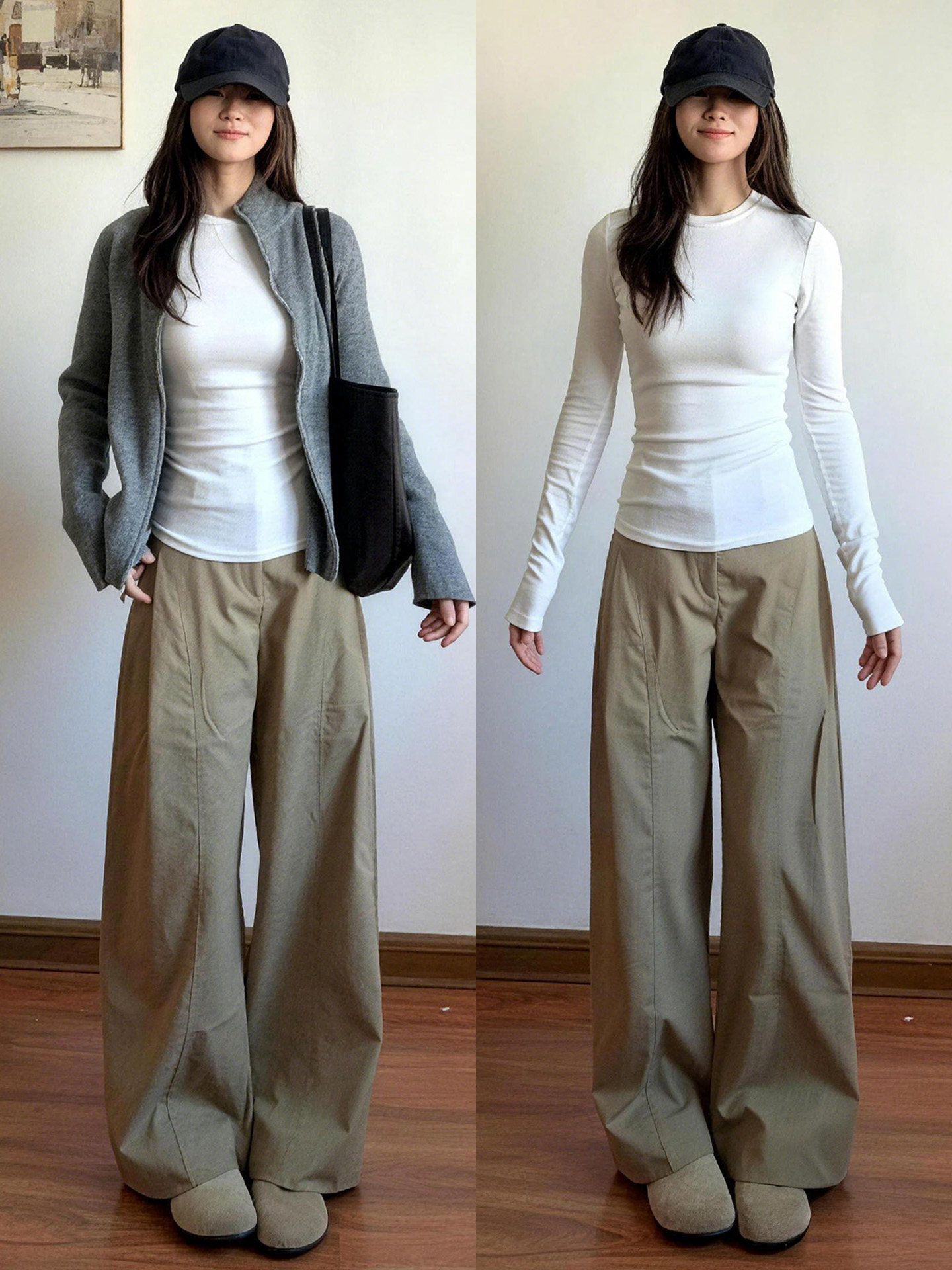 Qadın ağ uzunqol köynək, slim fit, payız üçün