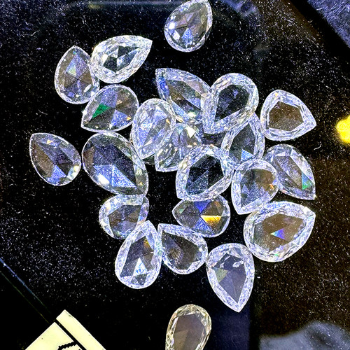 ueension水滴梨形玫瑰切培育钻石