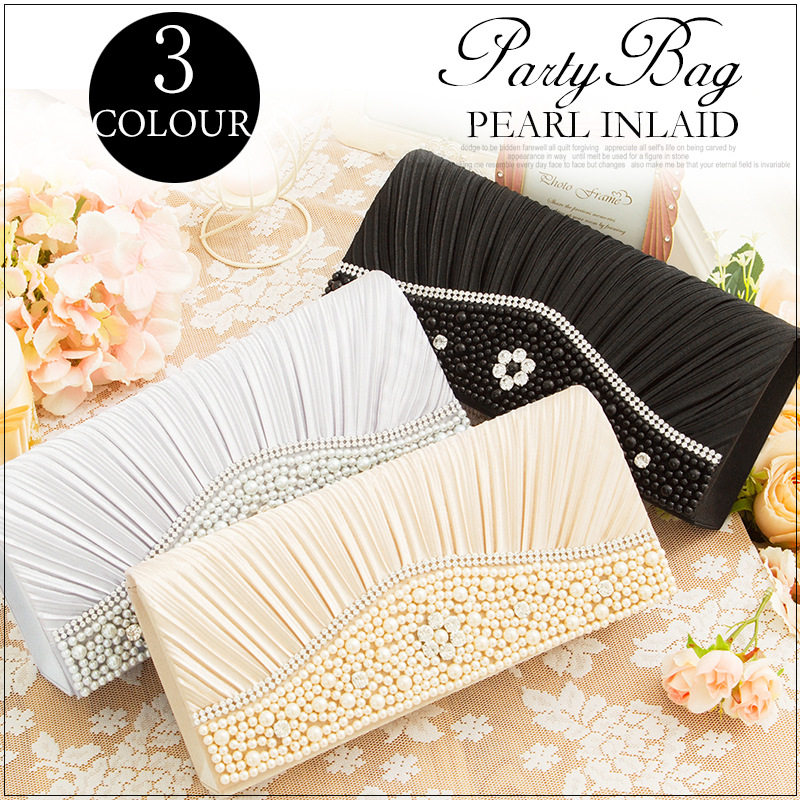 翠盈cuiying优雅女士时尚百搭宴会手包皱褶手工钉珠饰品包手拿包