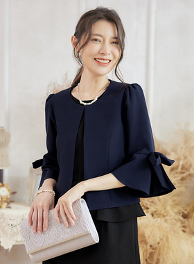 翠盈cuiying女装上衣新款优雅简约韩版修身显瘦西装小外套88551