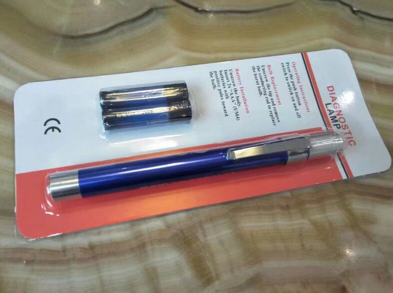 LED 펜 라이트 알루미늄 합금 펜 라이트 구강 안과 학생 라이트 의사 배터리 카드 포장 라이트 펜