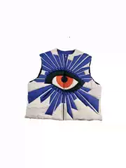 Konoot New Product Eye of Truth Vest Padded Jacket Unisex American Style Trendy Brand Jacket Autumn and Winter Style